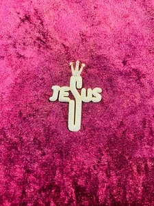 925 Sterling Silber Jesus mit Krone Anhänger Charm mit Seil Kette - Bild 1 von 3