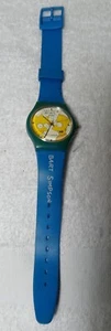 Vintage 1990 Simpsons Watch Bart, Lisa GET OUT OF MY FACE MAN Working - Picture 1 of 6