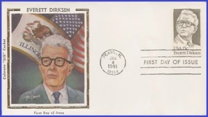 USA5 #1874 U/A COLORANO SILK FDC Everett Dirksen - Bild 1 von 1