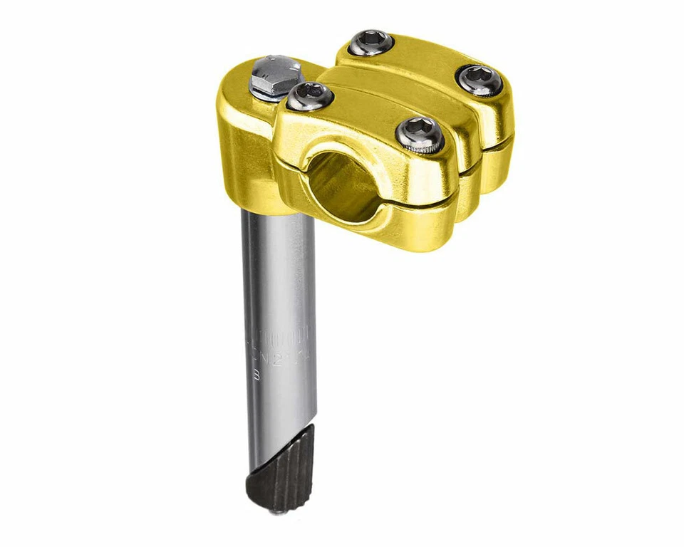 New 4 Bolt Stem 21.1mm Gold Bicycle Stem BMX Chopper Beach Cruiser Bike - Image 1 of 1