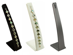 Leatherette or Velvet Upright Bracelet Chain Display Stand - Colour Choice - Picture 1 of 4