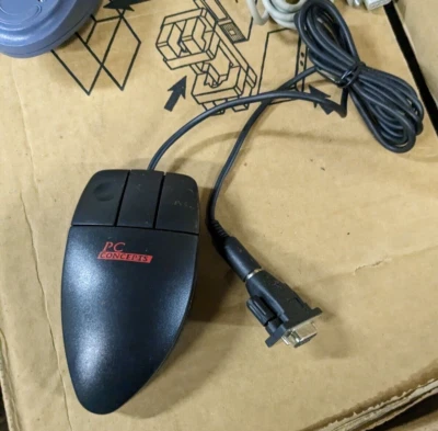 Black DB9 Serial Mouse 100% Compatible with Older Systems Vintage Mini ps/2 NEW - Image 1 of 2