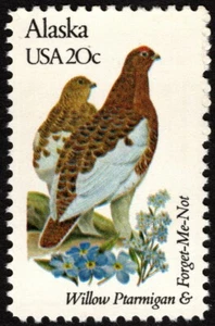 US - 1982 - 20 Cents Alaska State Bird & Flower Issue # 1954 Mint NH F-VF Nice - Picture 1 of 1