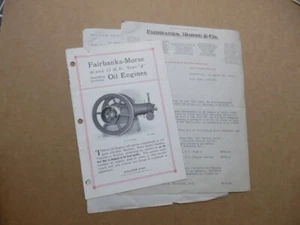 1915 Fairbanks Morse 10 15 PS Typ Z Ölmotor Bulletin Hi88C Prospekt Oldtimer - Bild 1 von 5