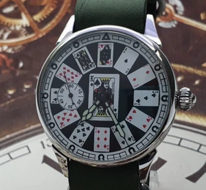 Vintage Watch USSR Marriage Playing Cards Casino 18 Jewels 3602 Men's Wristwatch - Picture 1 of 12