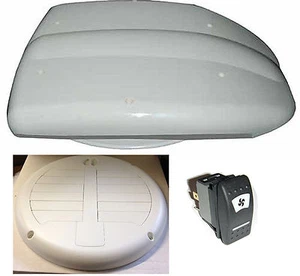 Low profile motorised vent for van roof bus caravan ventilator White inner valve - Picture 1 of 12