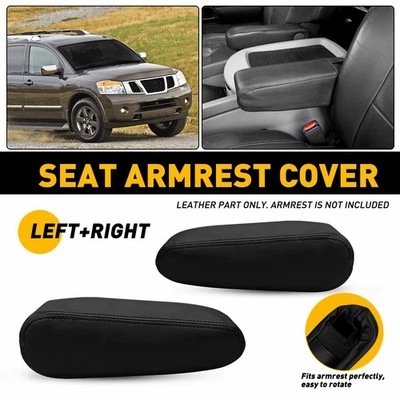 Передняя сторона кожаный сиденье подлокотник чехол отделка для Nissan Titan Armada 2004-2015 новый - Изображение 1 из 4