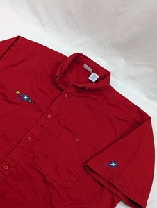Toys R Us Shirt Size XXL Denim Red Short Sleeve Button Up Employee Pocket - Picture 1 of 6