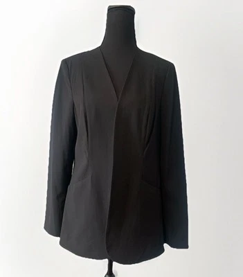 Blazer negro con cierre de chal Nine West para mujer frente abierto talla 6 Foto 1 de 4
