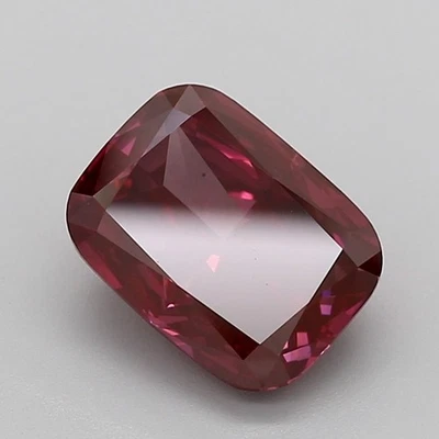 Cushion Brilliant 3.70 Carat Fancy Deep  Pink VS2 IGI loose lab grown diamond - Image 1 of 3