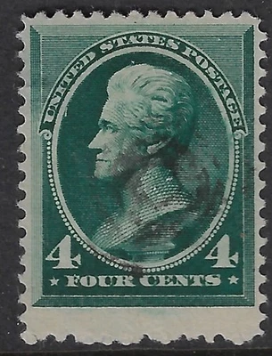 US Scott 211 used, 4c blue green. F-VF centering, very light cxl., thin, (a7119a - Image 1 of 3