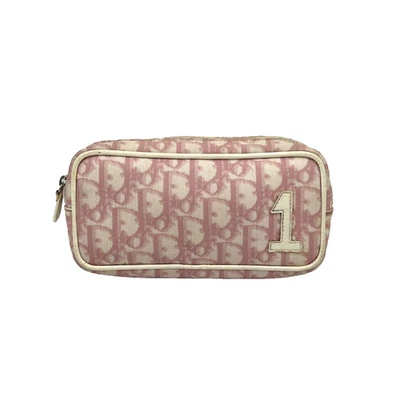 Christian Dior Trotter PVC Cosmetic Pouch Bag Pink - Image 1 of 4