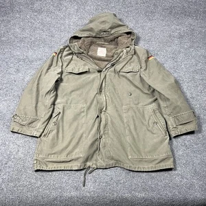 Vintage German Army Parka Jacket Mens Large Lined Hooded Bundeswehr 1991 90s - Picture 1 of 14
