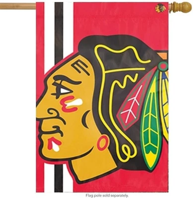 Chicago Blackhawks Premium Banner House Flag, Bold Logo Design, 24x36 Inch,... - Image 1 of 3