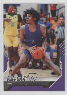 2021-22 Bowman Next Purple /25 Shaedon Sharpe #35 - Image 1 of 2