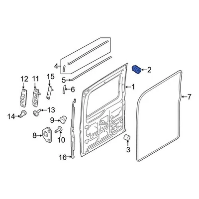 For Ford Transit-150 2015-2024 Ford BK2Z16758P Upper Sliding Door Stop Bumper Foto 1 de 4