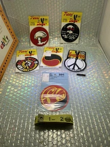 Lote De 5 Calcomanías De Colección Vinilo Contracultura Paz Amor Yin Yang Símbolo Etc Nuevas - Imagen 1 de 15