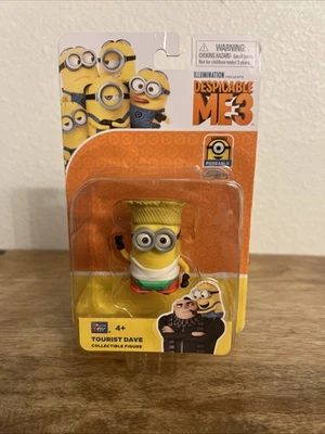 Boneco Despicable Me 3 Minion Tourist Dave colecionável 2,5” brinquedo de PVC - Imagem 1 de 4