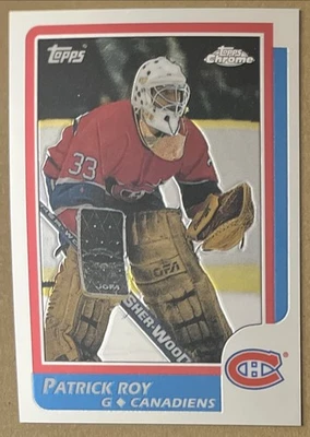 2002-03 Topps Chrome Patrick Roy Reprints Patrick Roy (1986-87 Topps) #1 HOF - Image 1 of 4