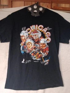 Vintage Chicago Blackhawks 90s T-shirt Mens L Stadium Stars Roenick Belfour Chel - Picture 1 of 10