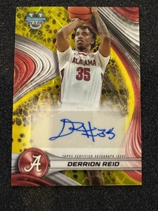 2024-25 Topps Bowman U Best Basketball #B24-DR Derrion Reid Yellow Lazer Auto /7 - Picture 1 of 4