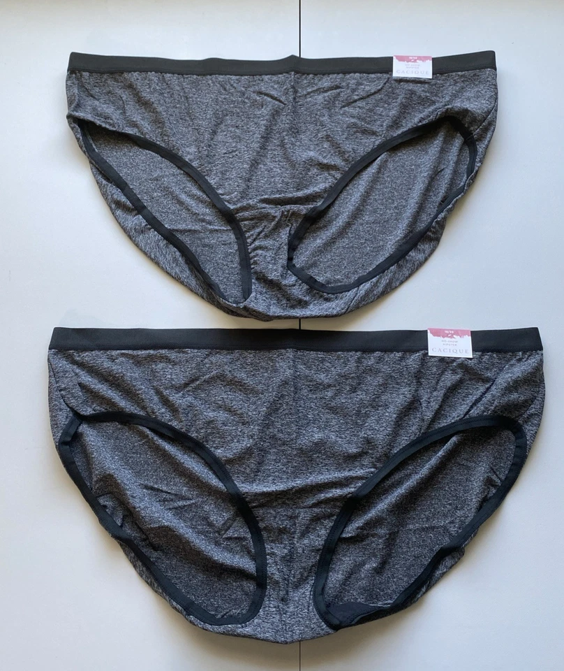Paquete de 2 bragas hipster negras y grises Cacique para mujer 18/20 Foto 1 de 4