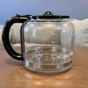 Black & Decker 12 Cup Replacement Glass Carafe Coffee Pot Black Handle - Picture 1 of 7