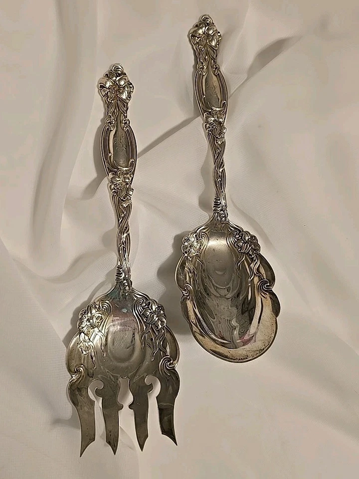 Набор сервировок для салата из стерлингового серебра International Simpson Hall & Miller Frontenac 184 г - Изображение 1 из 4