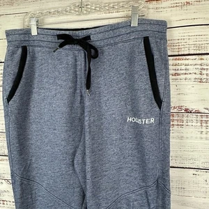 Mens Hollister Blue Jogger Sweatpants Lounge Activewear Drawstring Pockets Sz XL - Picture 1 of 7