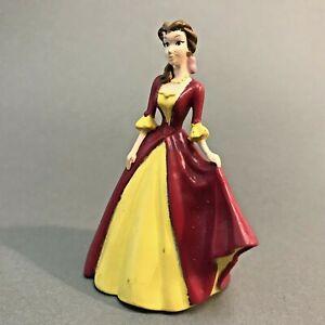 Belle, plastic figurine from Disney's Beauty And The Beast, 3" tall, red dress