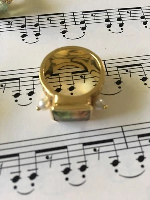 Anillo Loree Rodkin oro amarillo 18k turmalina y perlas, talla 7 Foto 1 de 4