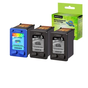 Combo de tinta de color Generic 2 21XL negra 1 22XL C9351A C9352CE para HP Deskjet F2210 - Imagen 1 de 1