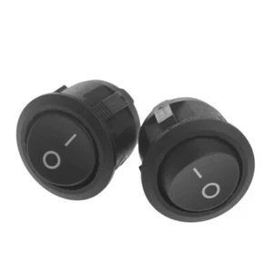 2x Round ON/OFF Rocker Switch Circle 3-Pin Car/Boat 5A/12V DC SPDT AC 250V/125V - Picture 1 of 6