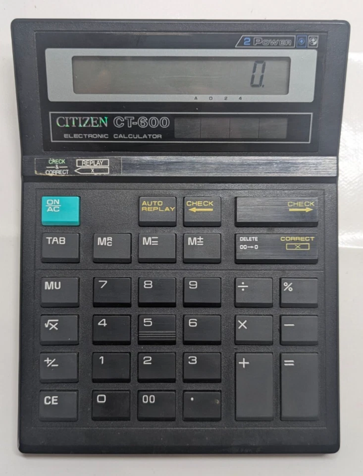 Citizen SDC 8001 Electronic Calculator Solar Panel Vintage 1979 Japan - Image 1 of 4