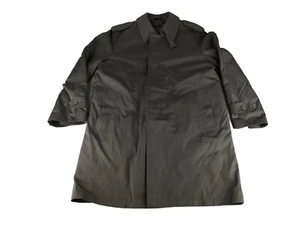 Oleg Cassini Mens Dark Khaki Collared Long Sleeve Full Zip Trench Coat Size 40 R - Picture 1 of 7