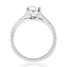 Black Friday 1 Carat F Vs2 Enhanced Diamond Engagement Ring Round 18K White Gold