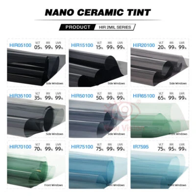 Pellicola Nano Ceramica 50cmX3m Alta Isolamento Protezione Vetro Auto Finestra Tinta Fogli - Immagine 1 di 4