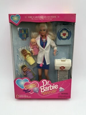 Muñeca Dr. Barbie con 3 Muñecas Bebé - Edición Especial Colección Carrera (1995) #15803 Foto 1 de 4
