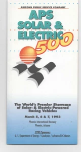 1993, APS SOLAR & ELECTRIC 500, Handout (Solar-Electric Powered Racing Vehicles) - Picture 1 of 2