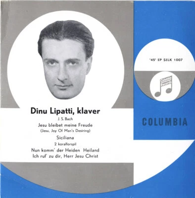 LIPATTI Piano BACH Jesu bleibet meine Freude Siciliana 2 Choral Preludes EMI 7" - Image 1 of 3