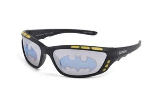 DC Comics BATMAN Kids Wraparound Sunglasses 100% UV Shatter Resistant Logo Lens - Picture 1 of 2