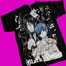 Black Butler Kuroshitsuji Grell Sutcliff T-shirts for Women Summer 2023  Harajuku Clothes Anime Graphic Blouse High-quality Tops