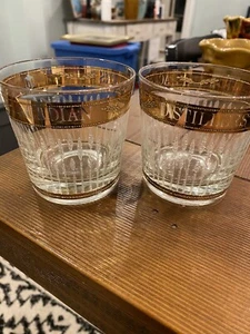 Pair Of Vintage Acadian Distillers Whiskey Glasses - Picture 1 of 4