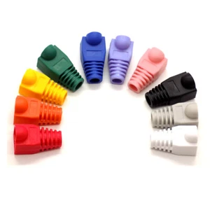RJ45 Connector Boot Cat5e Cat6 Ethernet Network Patch Cable ends Cover BOOTS lot - Picture 1 of 21