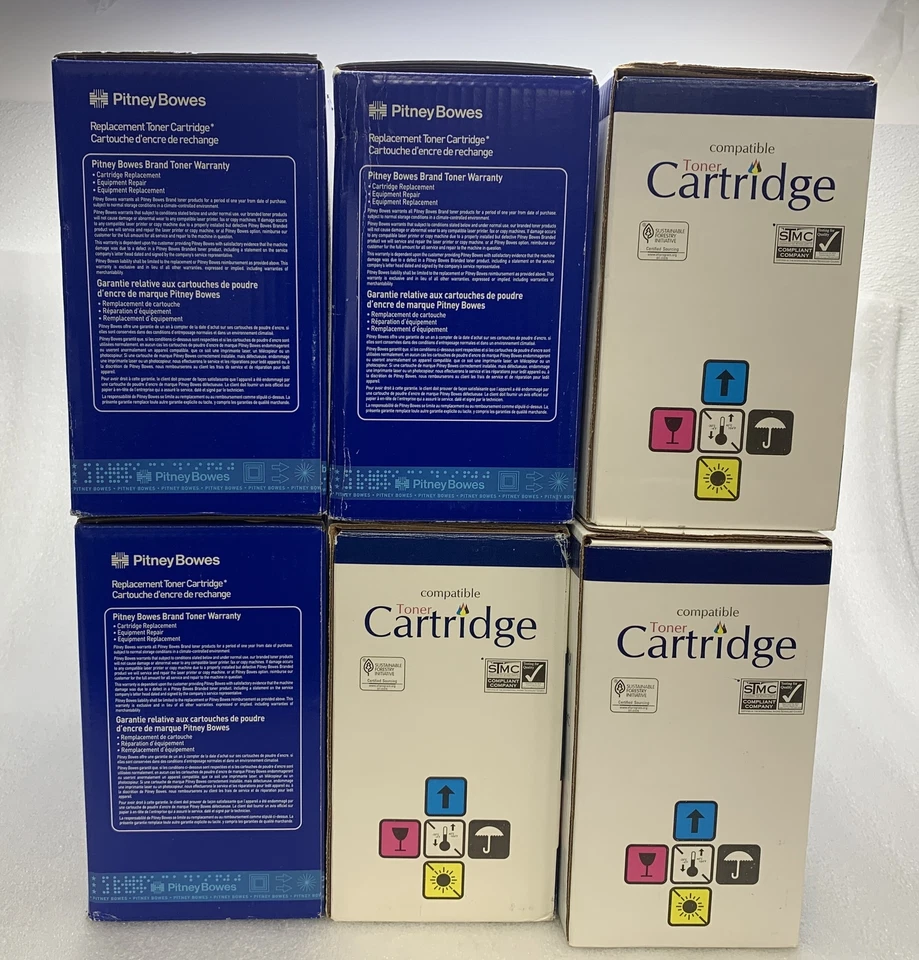 Lote de 6 Cartuchos de Tóner Compatibles Marca Mixta HP CE251A Cian NUEVA CAJA SELLADA Foto 1 de 4