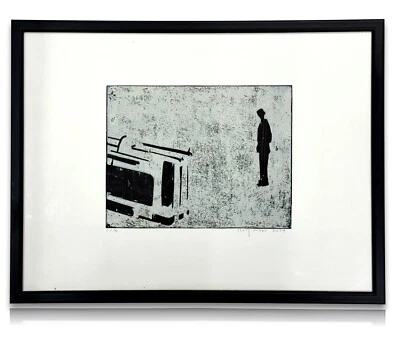 Rolf Urban - Linolschnitt auf Papier - signiert datiert nummeriert - gerahmt - Bild 1 von 4