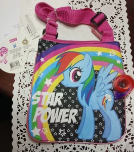 2015 My Little Pony-Star Power /Rainbow Dash- Cross Shoulder Purse zippered- NEW - Picture 1 of 7