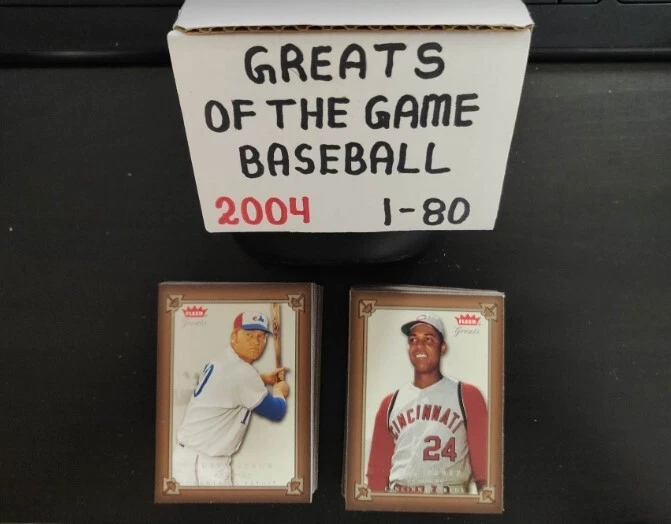 2004 Fleer Greats of the Game Baseball Complete Set 1-80 - Image 1 of 1