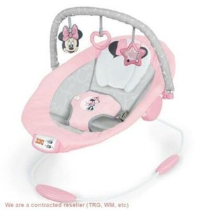 Bright Starts Minnie Mouse Rosy Skies Cradling Baby Bouncer - Pink