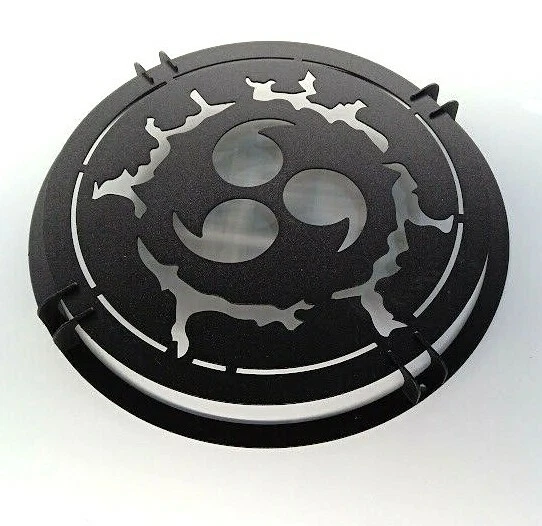 Handmade Custom Metal Raised Speakesr Grill 1pc Naruto Uchiha sign Subwoofer   - Image 1 of 4